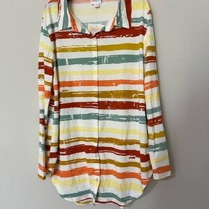 LuLaRoe Multicolor Striped Top
